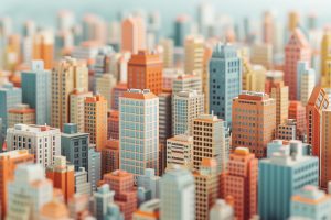 skyscrapers 3d model background